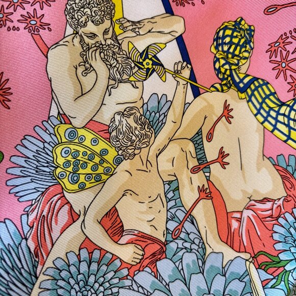 Brand New, with Tags, Hermes "Flagship" Scarf by Dimitri Rybltchenko - 90cm silk - Picture 3 of 11